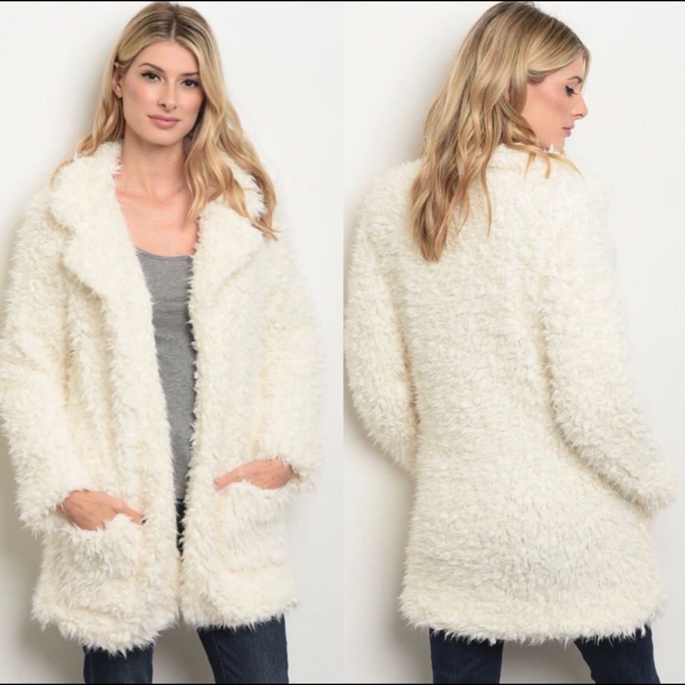 💝ONE LEFT! Gorgeous Blush Shaggy Coat - Picture 4 of 4